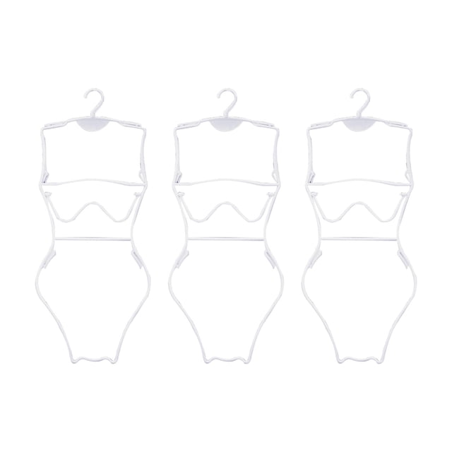 3 Pieces swimsuit Hangers Storage Hanging Rack Top Swivel Hook for Swimsuits Women