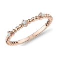thumbnail image 1 of 0,10 Ct P.t. Forme Ronde Diamond Naturel Dernier Design Alliance Éternité pour Femmes Or Rose Massif 18K Taille 8, 1 of 7