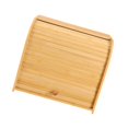 thumbnail image 3 of Siruishop Bamboo Bread Box Bread Bin Bread Holder Coffee Tea Sugar Container Roll Top Kitchen Canisters for Kitchen Counter Bakery Cups, 3 of 8