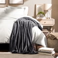 thumbnail image 3 of Bare Home Microplush Fleece Blanket - 300 GSM - Fuzzy Microfleece - Soft & Plush - King, Forged Iron Gray, 3 of 7