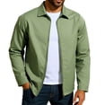 thumbnail image 2 of Yusimy Men's Lightweight Casual Bomber Jacket - Color Block Design Classic Varsity Style, 2 of 9