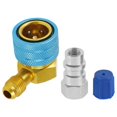 thumbnail image 2 of R1234YF Low Side Coupler Aluminum Alloy AC Hose Adapter Stable Car Air Conditioning Fitting Connector Quick Coupler Adapter for Car Air Conditioning (Silver/B), 2 of 10