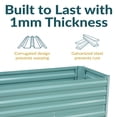 thumbnail image 2 of Sunnydaze Galvanized Rectangle Raised Garden Bed - 4' x 2' x 2' - Green, 2 of 9