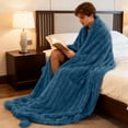 thumbnail image 4 of TIELUTT Thickened Rabbit Plu Sh Nap Blanket Bunny Blanket for Adults Soft Warm Fuzzy Throw Blanket for Warm Winter Blankets Blankets Fuzzy Heavy Blankets Twin Size Extra Thick Winter Blanket Rdr2 Bla, 4 of 4