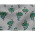 thumbnail image 4 of oneOone Viscose Jersey Fabric Leaves & Floral Block Print Sewing Fabric BTY 60 Inch Wide, 4 of 4