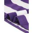 thumbnail image 5 of INSPIRE CHIC Chemises Rayées pour Femmes Coupe Ajustée Manches au Coude T-Shirt Col Bateau TP Violet Blanc, 5 of 5
