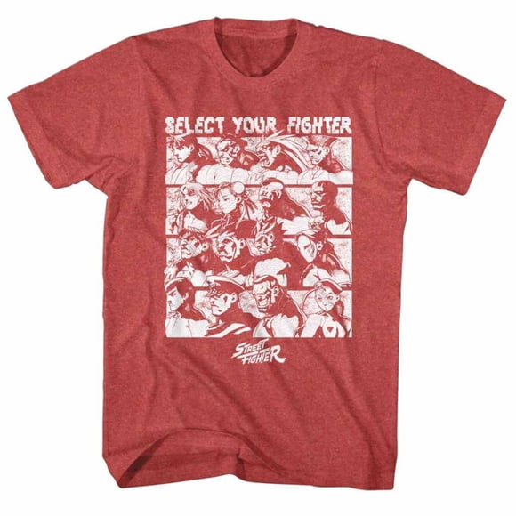 Street Fighter Select Screen Red TShirt-Medium