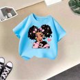 thumbnail image 4 of Zecgelong T-Shirt d'Été à Col Rond pour Filles, Imprimé de Dessins Animés, Décontracté, Ample, à Manches Courtes, T-Shirt Graphique pour Filles, Taille 6-8 Ans, 4 of 4