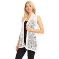 thumbnail image 3 of Cardigan Châle au Crochet Sans Manches à devant Ouvert pour Femmes, par-Dessus de Bikini, 3 of 5