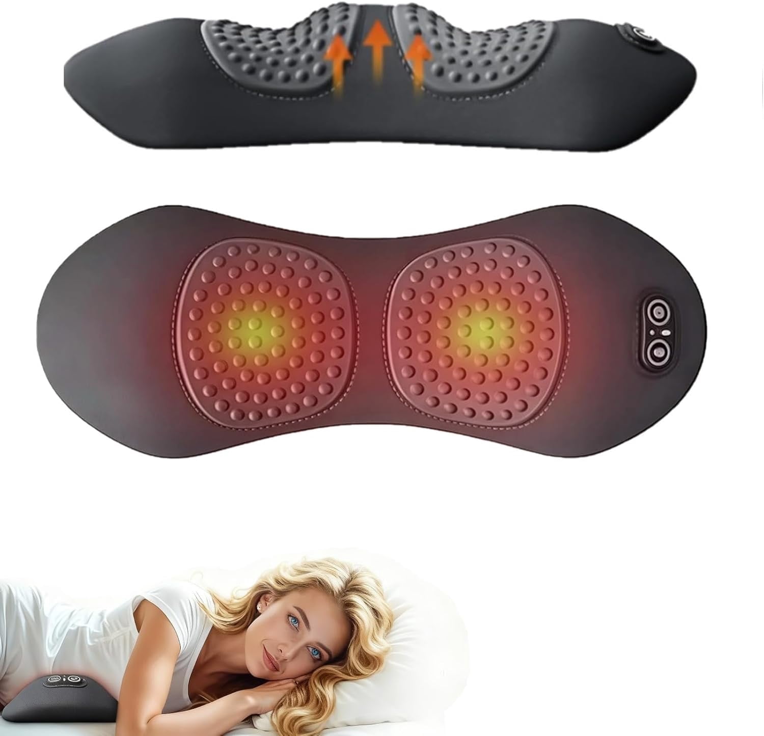 This 3-in-1 back massager features traction, vibration massage, and heat therapy functions, effectively relieving sciatica pain. It is suitable for massaging the neck, back, and areas affected by sci