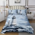 thumbnail image 1 of Erosebridal Lighthouse Coverlet Set Twin, Coastal Scenery Bedding Set, Nautical Ocean Decor 2pcs, 1 of 5