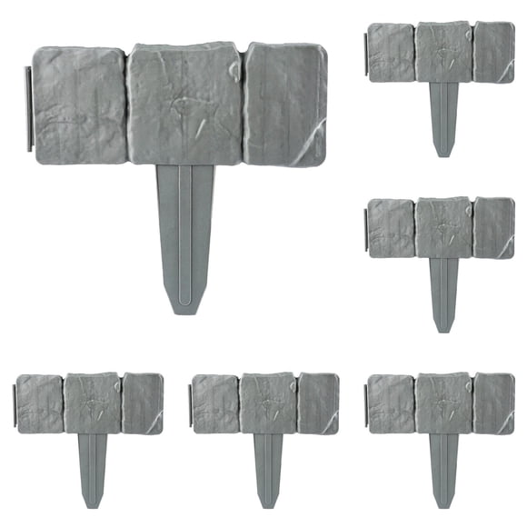 Rasenkante Kunstoff In Steinoptik Beeteinfassung Beetumrandung Mähkante Randsteine Kunststoff Für Garten 25Cm X 23Cm (L X H),1 Foldable Small Fence * 20