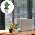 thumbnail image 1 of OULII Faux Cactus Bonsai Mini Cactus Bonsai Plastic Easy to Maintain Living Room 1Pack, 1 of 8