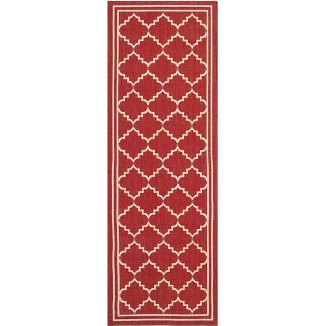 Safavieh Courtyard Red Indoor Outdoor Rug - Runner 2'3" x 10'