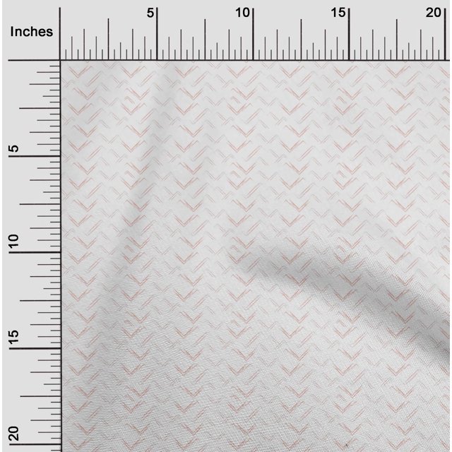 oneOone Cotton Flex Peach Fabric Chevron Geometric Craft Projects Decor Fabric Printed By The Yard 40 Inch Wide