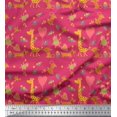 thumbnail image 1 of Soimoi Polyester Crepe Fabric Balloon,Floral & Cute Animals Cartoon Print Sewing Fabric Yard 52 Inch Wide, 1 of 3
