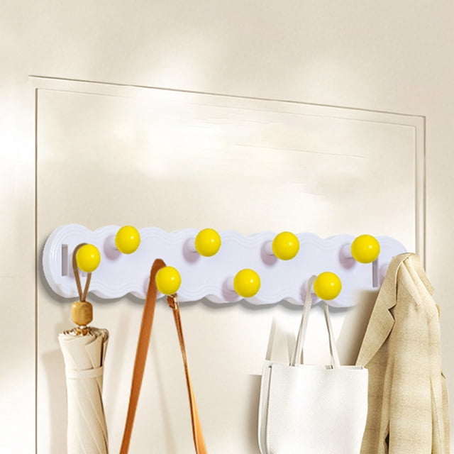 EGNMCR Strong Adhesive Hanging Hook Nine Hooks Suitable For Rental Houses And Kitchens No Installation Required Efficient Adhesion Plastic Paste hook