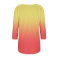 thumbnail image 4 of Birdeem Blouse pour Femmes Col Rond Manches 3/4 Boutonnée, 4 of 9