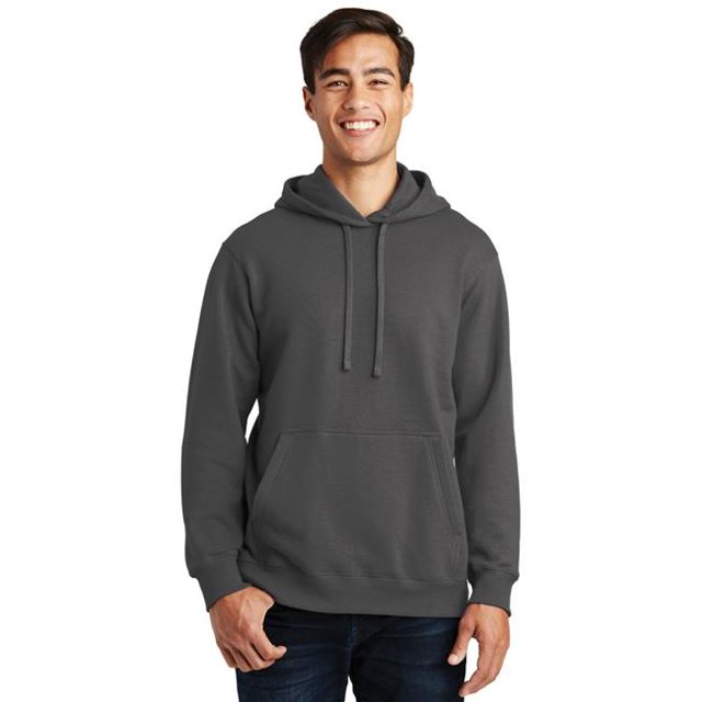 Port 1154341 Fan Favorite Fleece Pullover Hooded Sweatshirt, Charcoal - Extra Small