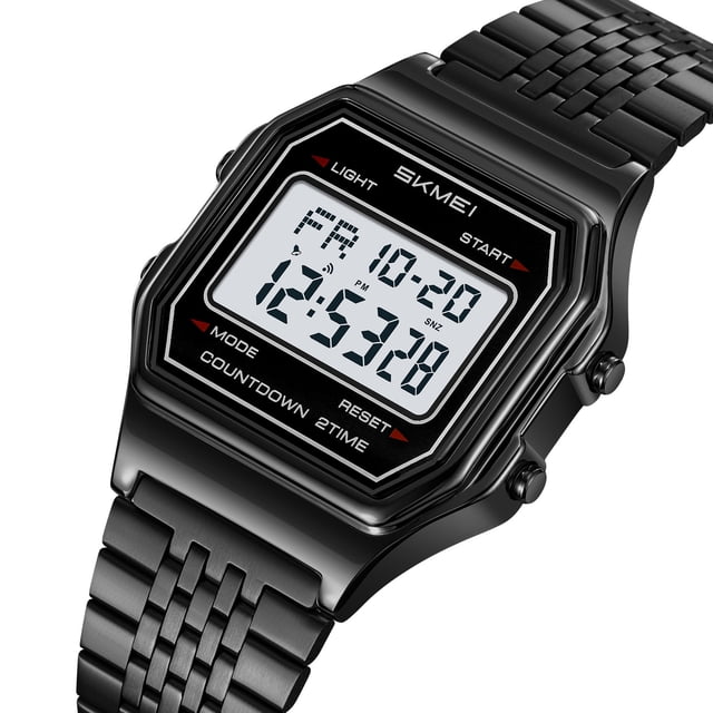 Aufmer 1 Pcs Waterproof Digital Watch for Men's Outdoor Sports, Luminous Display Watch for Hiking and Camping, Multi-Functional Sports Watch for Running and Swimming Gift