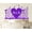 Glitter Purple, variant on Monogram Cake Topper First Name Initial Heart Cake Topper