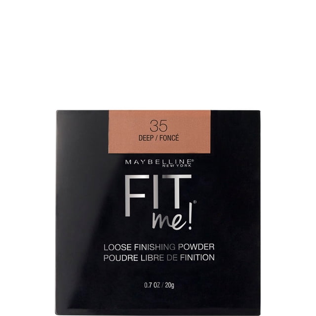 Maybelline New York Fit me Loose Finishing Face Powder, Mineral-based formula, Help control Shine and Smooth Skin, Perfect Finishing Touch to your Makeup Base, Deep, 35, 20 g