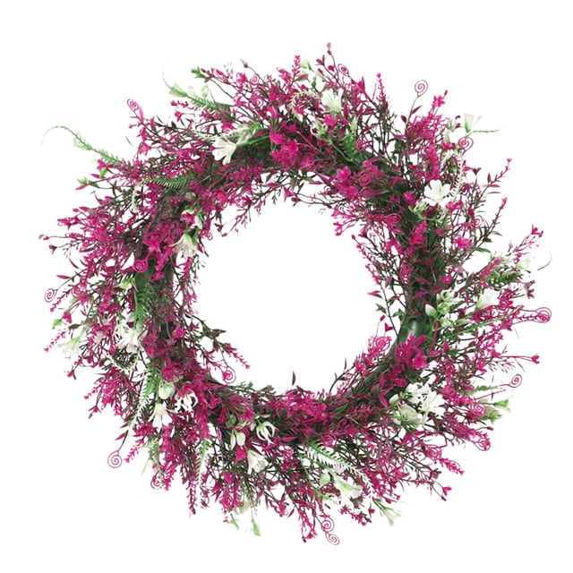 TIMIFIS Wreath Wreath 45cm Spring Leaf Wreath Plastic Artificial Plant Home Decoration Wreath Front Door Garlands