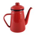 thumbnail image 1 of 1.1L Enamel Coffee Pot Hand Tea Kettle Induction Cooker Gas Stove Universal Red, 1 of 8