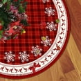 thumbnail image 2 of Christmas Tree Skirt Snowflake Reindeer Digital Christmas Tree Skirt Surround with Polyester Ornament Decoration Christmas Tree Decorations, 2 of 6