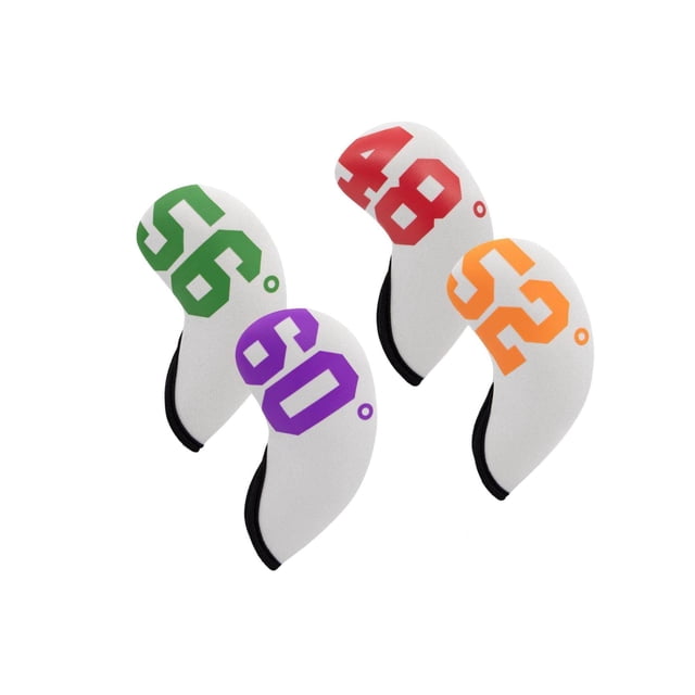 facefd 4 Pieces Golf Iron Headcover Neoprene Non Slip Club Head Covers White