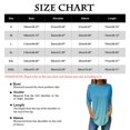 thumbnail image 3 of Pxiakgy Vente Chaude!! T-Shirts à Manches Longues Col Rond pour Femmes Printemps Automne Tie Dye Hauts Amples Tunique Décontractée Blouse Col Printemps Tunique Imprimée Décontractée T-Shirts Trois Quarts Hauts pour Femmes Bleu Ciel L, 3 of 5