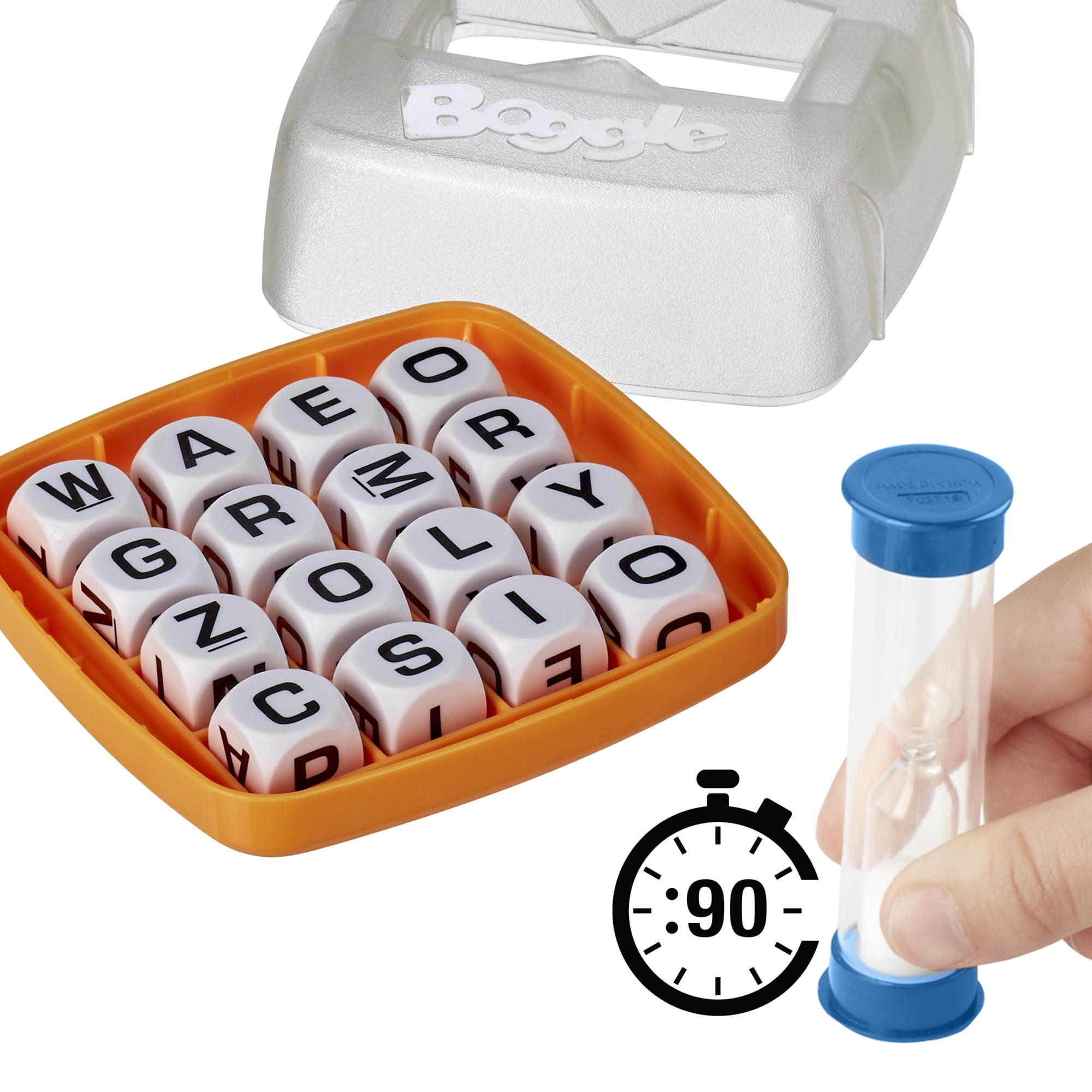 Boggle, jeu de mots familial pour 1 joueur et plus, jeu de dés, jeu de voyage pour adultes et enfants
