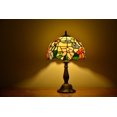 thumbnail image 2 of Tiffany Style Hummingbird Desk Lamp LED Table Bedside Lamp Bedroom Stained-Glass 18.1'' Height Bronze Multi-Color, 2 of 4