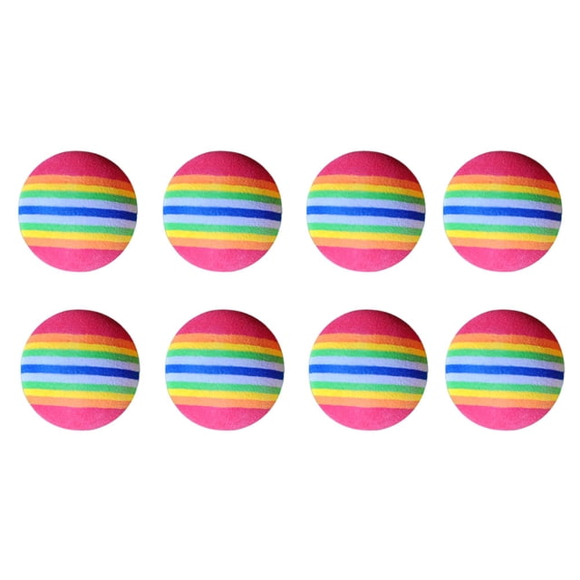 SHISUYAN 8pcs 38mm Rainbow EVA Ball Practice Indoor Training Aid Training Ball (Colorful)