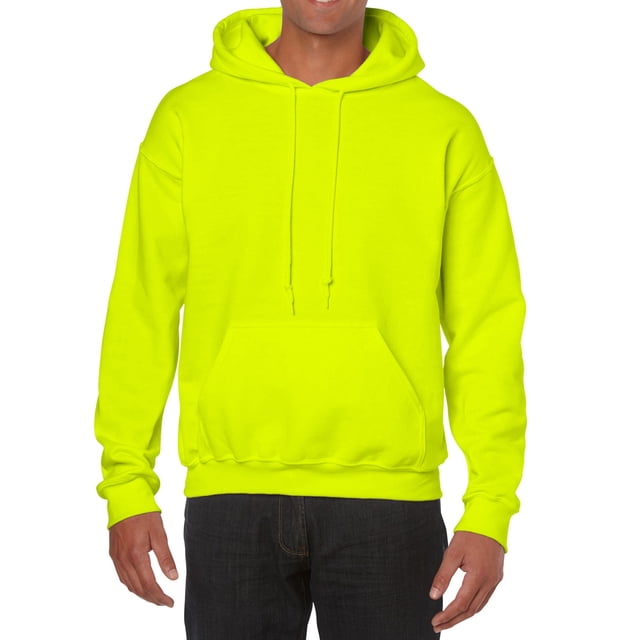 Gildan Mens Heavy Blend Hooded Sweatshirt, 2XL, Safety Green