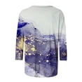 thumbnail image 4 of TIMIFIS Hauts pour Femmes Manches 3/4 Décontractés Coupe Ample Tuniques Col Rond T-shirt Automne, 4 of 5