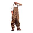 thumbnail image 1 of tredstone Combinaison en Polyester Lavé pour Homme Réutilisable et Lavable Salopette pour Hommes pour Toute Occasion Confortable Brun 4TG, 1 of 6