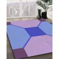 thumbnail image 3 of Ahgly Company Tapis d'Intérieur Lavable à la Machine, Carré, Transitionnel, Violet Mimosa Violet, Tapis de Zone, 4 Pieds Carré, 3 of 7