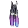 thumbnail image 1 of yoeyez Rompers for Women Summer,Ladies Print Summer Plus Size Long Jumpsuits Sleeveless Adjustable Straps Backless Overalls Jumpsuits With Pockets Purple,XXL, 1 of 6
