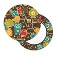 thumbnail image 2 of Easygdp Robot and Monsters Print Easy To Install Bar Stool Covers&Stool Covers Round&Elastic Stool Cover, Barstool Covers,Washable&Bottom With Elastic Edge-12 inch, 2 of 7