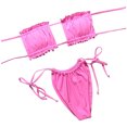 thumbnail image 4 of LSLJS Bikini Sexy Froncé pour Femmes Rehausseur Rembourré Ensemble de Plage, 4 of 7