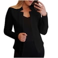 thumbnail image 3 of cfhntfmh Cardigan Grande Taille pour Femmes Mode à devant Ouvert Manches Longues Tuniques Chemises Automne Formel Travail Bureau Cardigans, 3 of 5