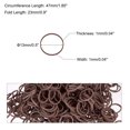 thumbnail image 2 of Unique Bargains Rubber Band, Rubber Elastic Band with Clips for Home Office Brown 600Pcs, 2 of 5