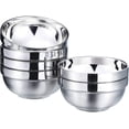 thumbnail image 1 of 6-Pack Stainless Steel Bowl Set - Double-Walled Insulated Metal Snack Bowls, 1 of 4
