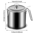 thumbnail image 2 of Oleegame 1PC Blue Juice Grease Container Kitchen Used Cooking Oil Storage Can Grease With Fine Mesh Strainer Lid For Fat Hot Frying Oil, 2 of 8