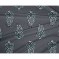 thumbnail image 4 of oneOone Polyester Lycra Fabric Leaves & Paisley Block Printed Fabric 1 Yard 56 Inch Wide, 4 of 4