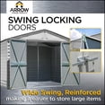 thumbnail image 4 of Arrow Select Steel Storage Shed, 6x7, Gris pâle, 4 of 8