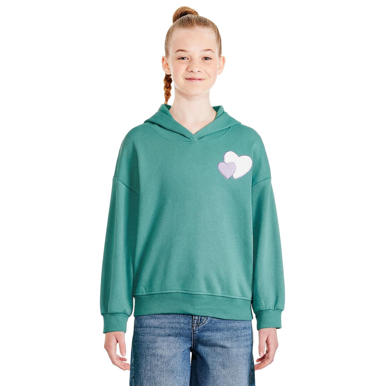 Haut à capuchon avec imprimé graphique George pour filles