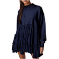 thumbnail image 2 of LSLJS Robe Chandail Surdimensionnée pour Femmes à Manches Longues, Col Ras du Cou, Chandail à Enfiler, Hauts, Chandails, Mini-Robe, Robe Grande Taille, 2 of 8
