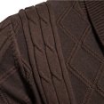 thumbnail image 3 of CEHVOM Men's Sweater Cardigan Solid Color Lapel Long-Sleeved Knitted Jacket, 3 of 3